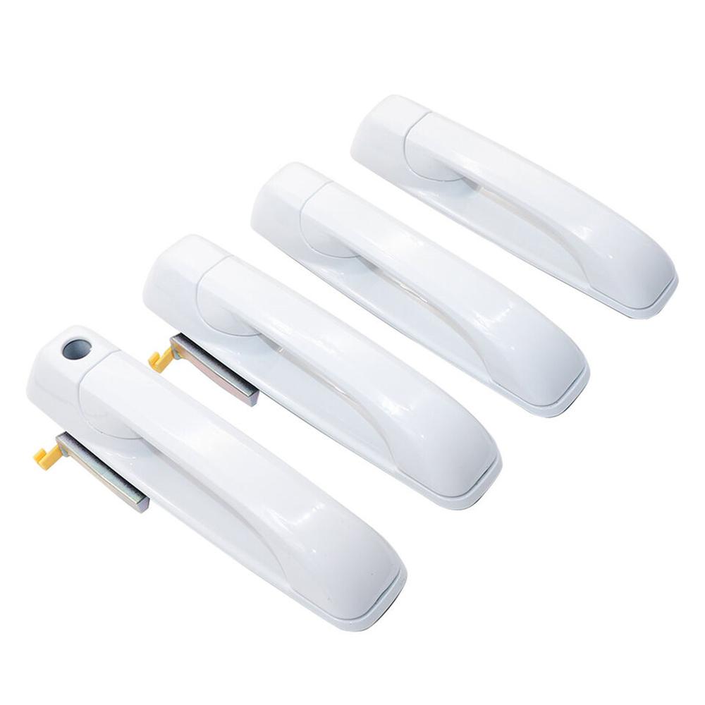 4x Car Bright White For 2019-2021 Dodge Ram 1500,2500,3500 Painted Door Handles
