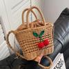 2024 Trendy Handmade Woven Beach Crossbody Straw Bag for Women