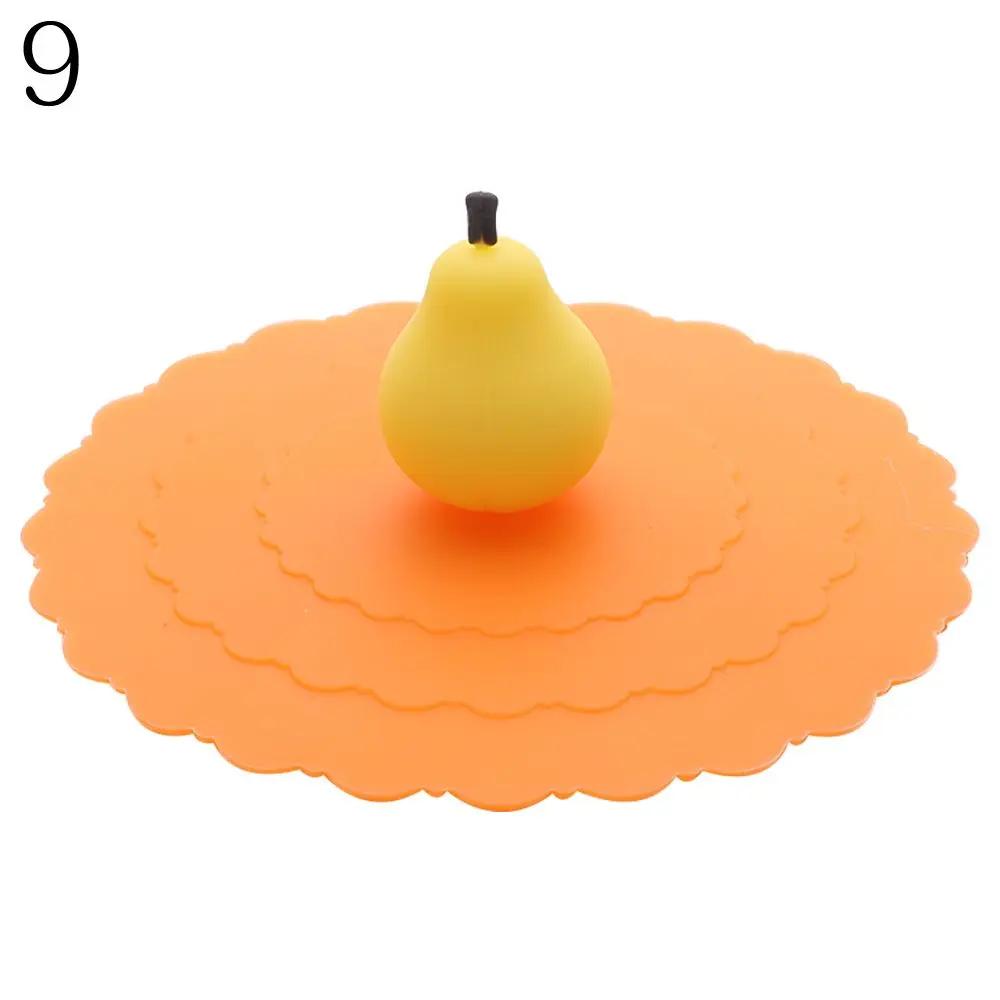 10cm Cartoon Cute Silicone Cup Cover Heat-resistant Leak Proof Sealed Lids Cap Reusable Dustproof Cup Cover Cup Accessories