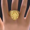 Bague Anneau Médaille Vierge Marie Christianisme Vintage pour Hommes Femmes Acier Inoxydable Couleur Or Anneaux de Doigt de Prière Religieuse Bijoux R500S02