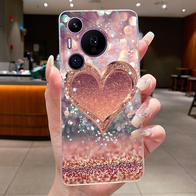 Phone Case For Huawei Pura 70 Pro Plus 70Pro+ 5G Simplicity Luxury Butterfly Flowers Transparent Casing Soft Silicone Back Cover