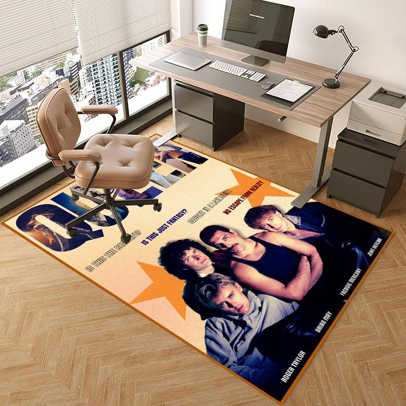 Queen Rock band Carpets and Rug 3D Printing Carpet Floor Mat Living Room Bedroom Large Area Soft Carpet-JM006