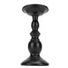 Polished Surface Black Candlestick Holders Iron Metal Candle Stand  Coffee Table Decor
