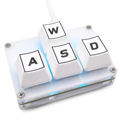 BTXETUEL Mini Keypad with WASD and Arrow Mechanical Gaming Programmable Customizable Keyboard for Work and Gaming WASD 4-Key Keys, Keycaps, One-Handed