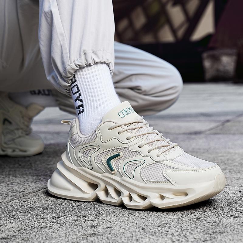 Neue 2025 Sommer Herrenschuhe Atmungsaktive Laufschuhe Leichte Schnürschuhe Rutschfeste Sport Tennisschuhe Modische Blade Sneakers