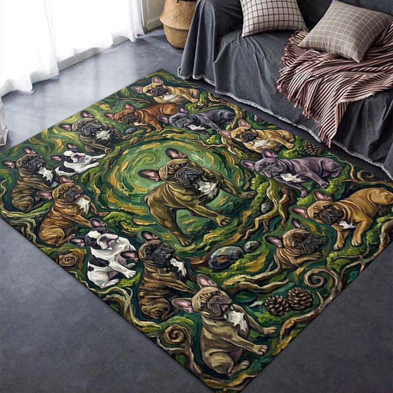 2025 New Cute puppy Carpet Rug for Living Room Bedroom Home Sofa Decoration,Kids play Non-slip Floor Mat