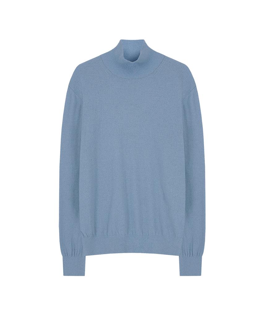 BELLIEF Wool Soft Turtleneck Knit (Aqua Marine)