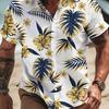 Men's Summer Hawaiian Shirt Tropical Palm Leaf Floral Print Lapel Short Sleeve Button Down Casual Vacation Beach Party Aloha Top