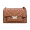 Mk Cece Letter Logo Chain Flap Solid Commuter Leather Shoulder Crossbody Bag Medium Women Bags Brown 30T9G0EL8L-203