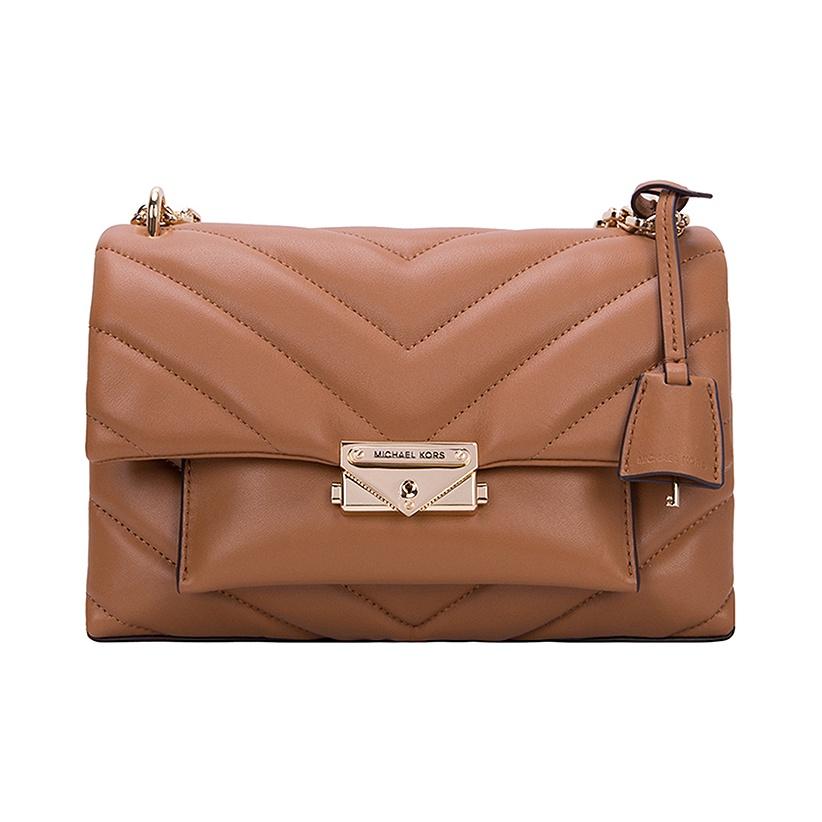 

Michael Kors Mk Cece Letter Logo Chain Flap Solid Commuter Leather Shoulder Crossbody Bag Medium Women Bags Brown 30T9G0EL8L-203 Basic Set (Bag+Dust Bag)