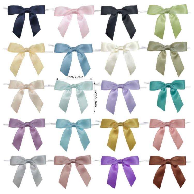 Pack of 50pcs Bowknot Ribbon Gift Wrapping And Party Decoration Multiple Color Reusable Marker Tool for Various Themes