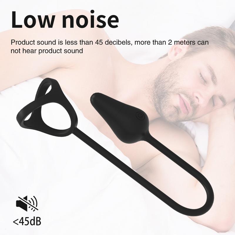 Dual Cock Rings Male Penis Ring Vibrator Delay Ejaculation Wireless Anal Testicle Stimulator Prostate Massager Sex Toys for Men