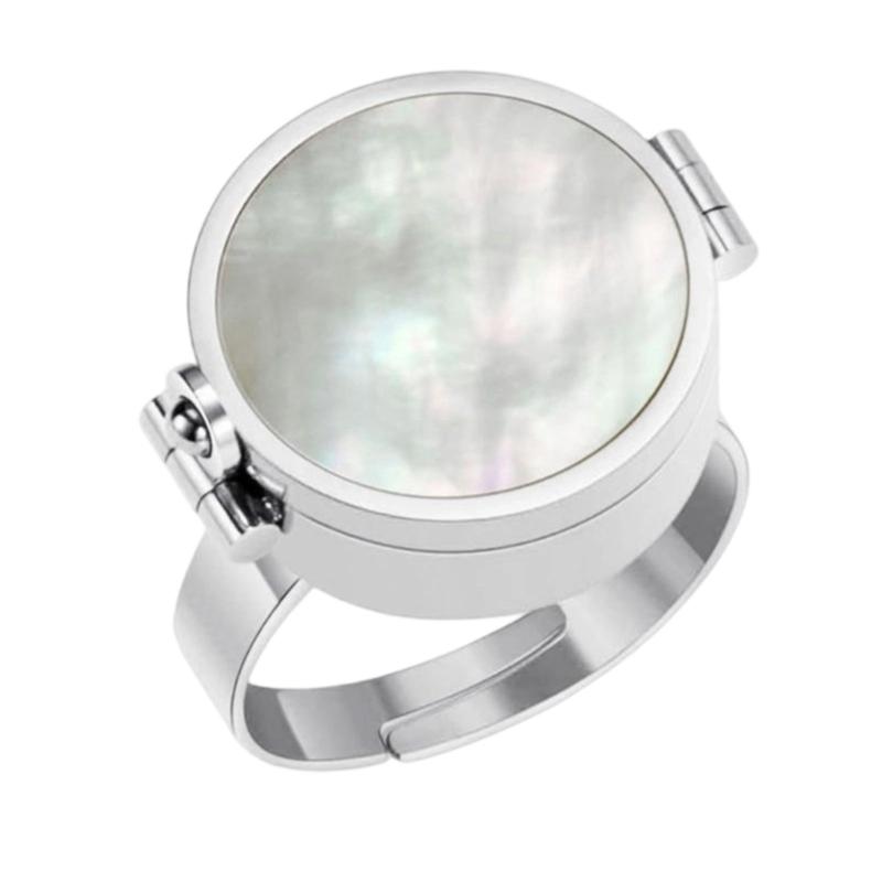 Anello Elegante per Conservare il Burrocacao Design Regolabile per Conservazione d'Emergenza Gioiello per Dita Accessorio Moda Portatile