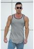 Men's Summer Fitness Sleeveless T-Back Tank for Outdoor Running & Casual Sports