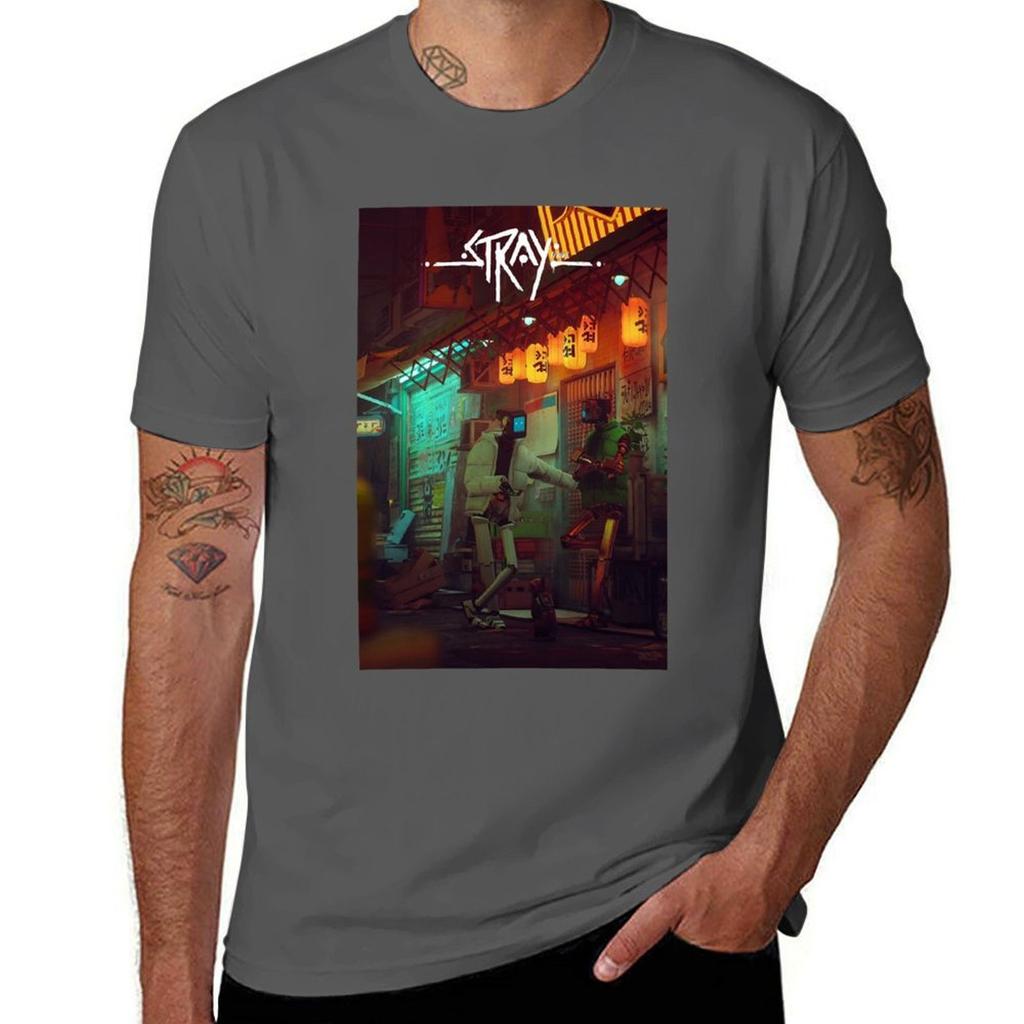 Stray Game Tshirt Basic Solid Color Short Sleeve Cotton Top
