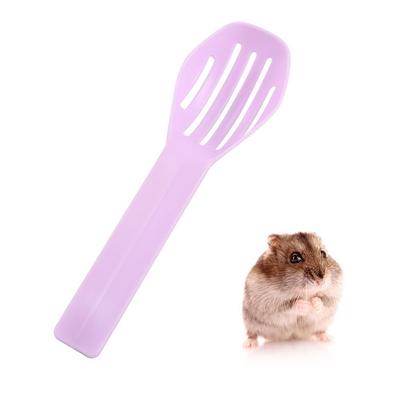 10 Stück Mini-Hamster-Sandlöffel Kunststoff Zufällige Farbe Haustierbade-Löffel Verschleißfest Hamsterstreu-Schaufel Zur Reinigung