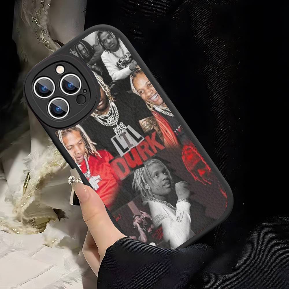 

Rapper L-Lil D-Durk Phone Case For IPhone 16 15 14 13 12 11 Pro Max Plus 16E Soft Leather Cover iPhone 16