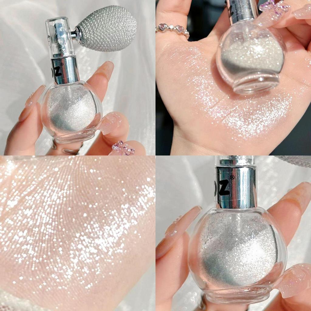 Cross-Border Shimmer Highlighter: Pearlescent Air Cushion Glitter & Spray Powder for Brightening