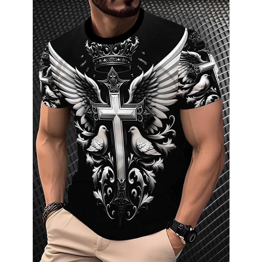Daily Versatile Comfortable Men's Top Casual Short Sleeves Loose T-Shirts Men’s