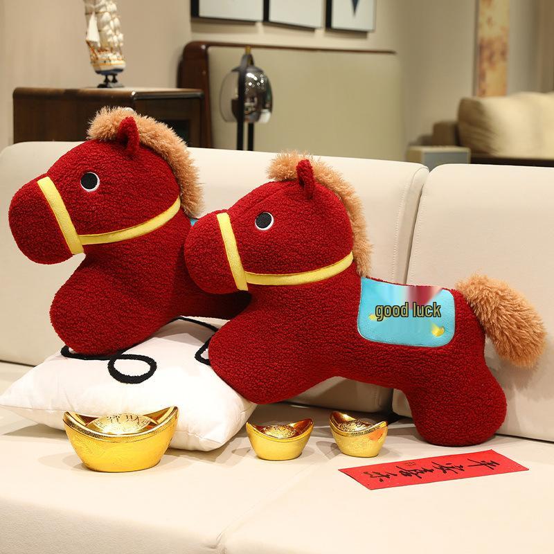 Good Luck Horse Plush Pillow - Year of the Horse Mascot Gift