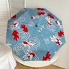 1pc Goldfish Pond Pattern Automatic Folding Umbrella, 8-Rib Durable Frame, Durable Foldable Design - Elegant Gift for Commute yy251210051