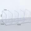 Bookends for Shelves 4 Slots Acrylic Book Shelves Desktop File Organizer Bookshelf Filing Rack Non-Skid Kitchen Cooking Holder