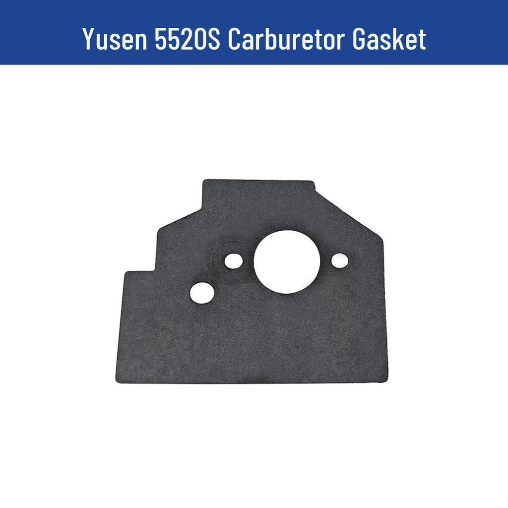 Yusen Chainsaw 5520 Parts: Cylinder, Carburetor, Clutch, Drive Disc, Pull Starter, Ignition Coil, Air Filter.