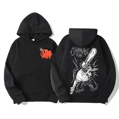 Chainsaw Man Hoodies Men Fashion Printed Long Sleeve Sweatshirts Women Casual Oversized Male Female Loose Fleece Warm Hoodies