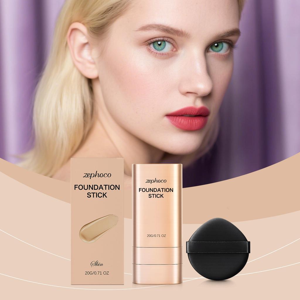 Sheer Concealer Foundation Stick (Skin Tone), Lightweight Watery Silky No-Cake Natural Look