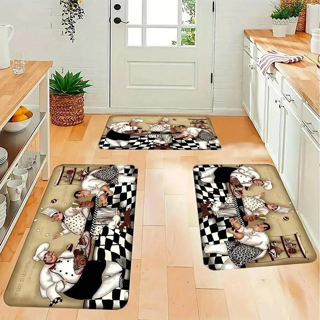 1PC Welcome Charactor Door Mats Kitchen Rugs Non-Slip Design Bathroom Rugs Bath Mat Carpet for Living Room Sink Laundry Decor