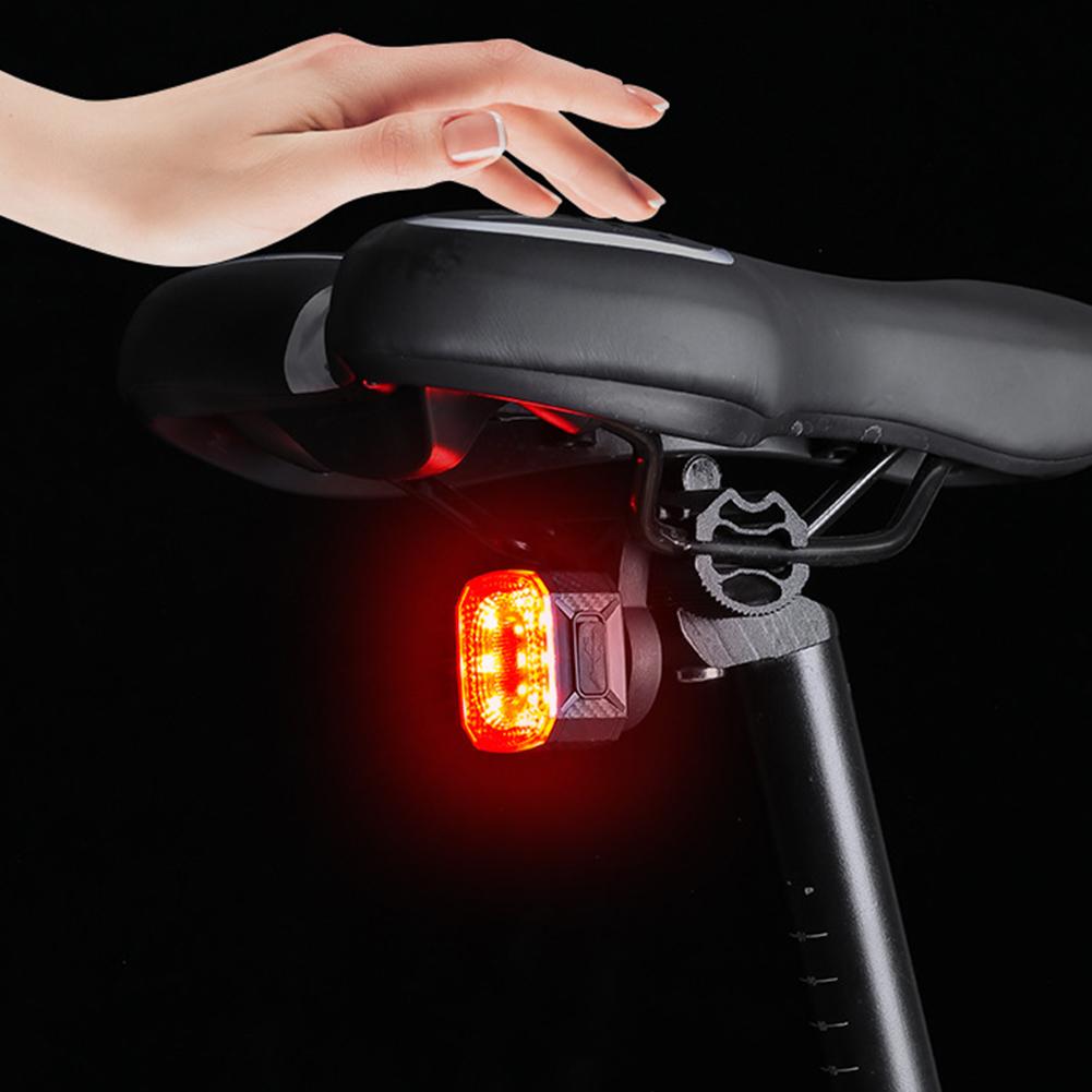 Bike Tail Light Brake Sensing USB Rechargeable Bicycle Rear Light Waterproof Cycling Safety Warning Light for Night Riding