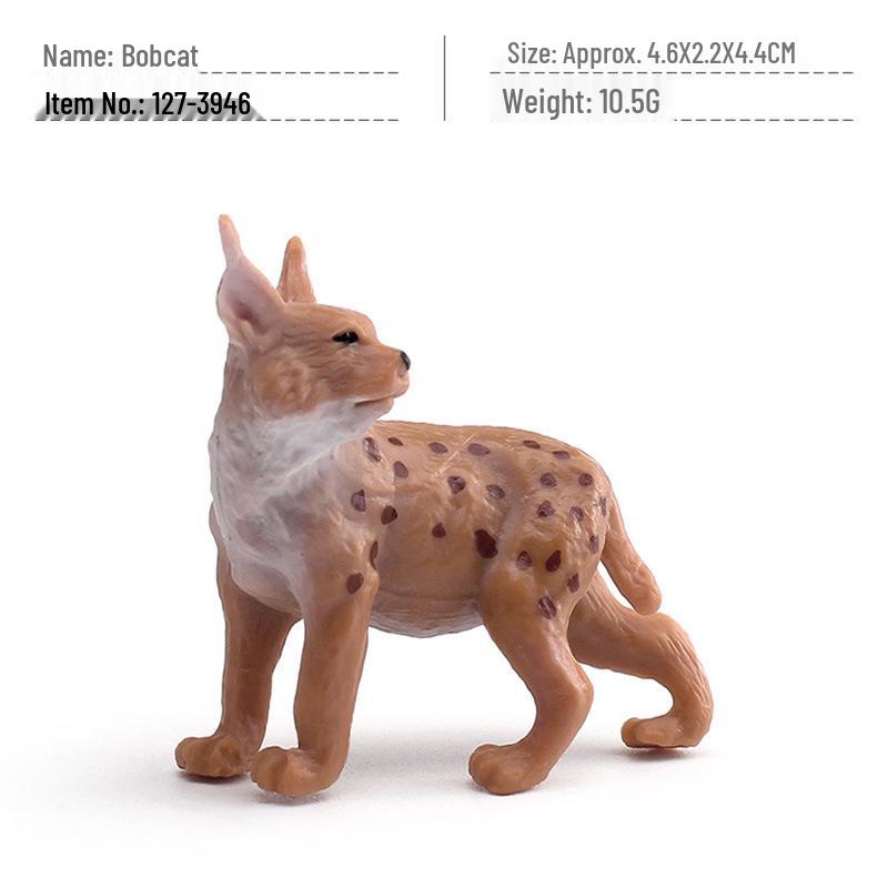 Wild Animal Simulation Set: Reindeer, Brown Bear, Antelope, Beaver, Squirrel, Gray Wolf - Children's Cognitive Ornament