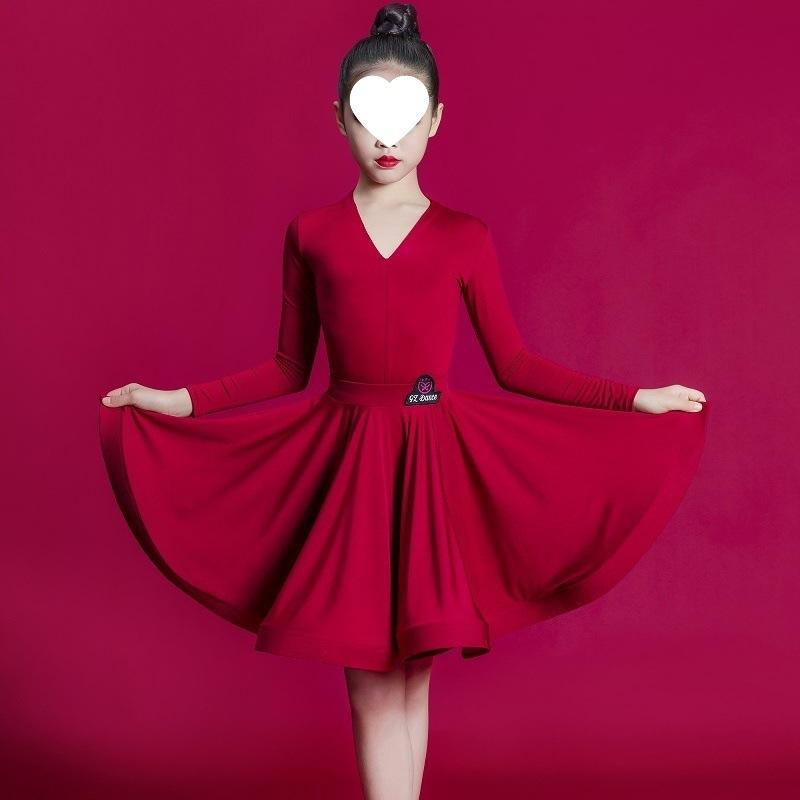 

Бальный латиноамериканский костюм платье для соревнований для девочек юбки одежда для практики танцевальный костюм танго самба ча-ча из двух частей 150