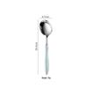 Macron High-End Ceramic Handle 304 Stainless Steel Cutlery Set: Round Spoon & Fork