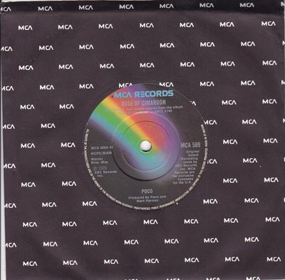 7inch Record POCO (3) - Rose Of Cimarron MCA589 MCA Records UK Rock Used
