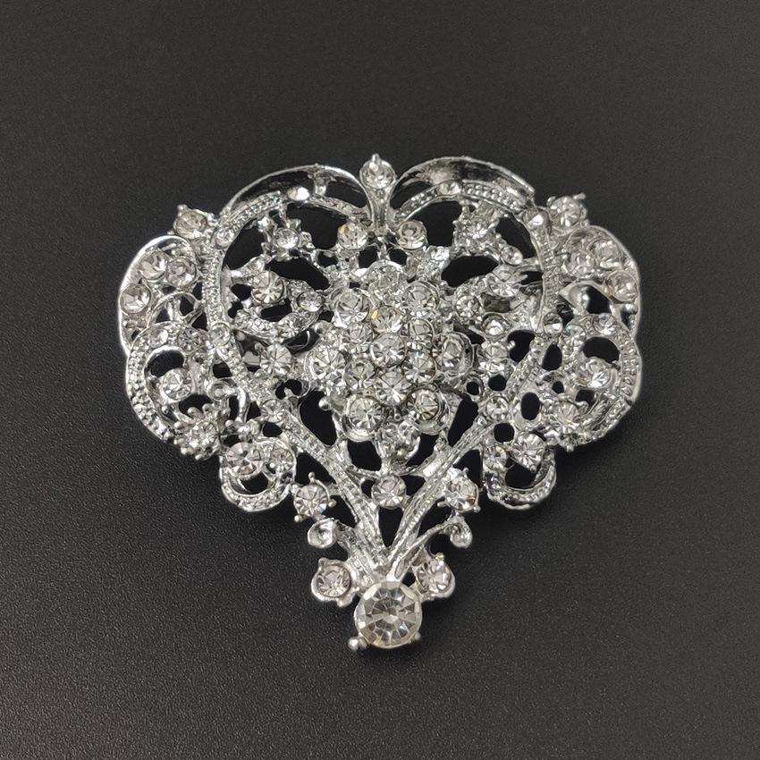Broșă Elegantă Inimă cu Strasuri Lanzhihai pentru Femei
