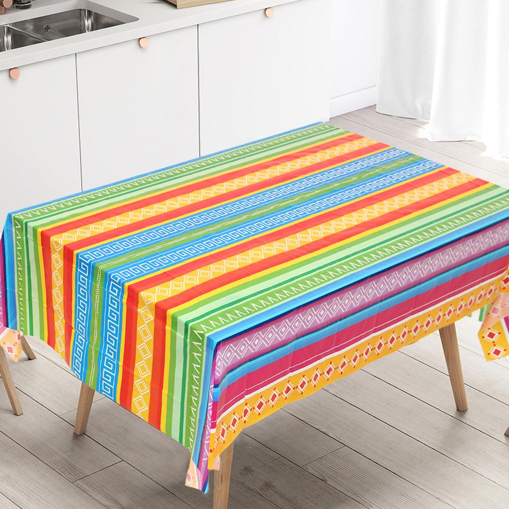 Mexican Theme Fiesta Party Waterproof Plastic Tablecloth Birthday Party Decor Kids Tablecloth Dining TableCover Kitchen Supplies