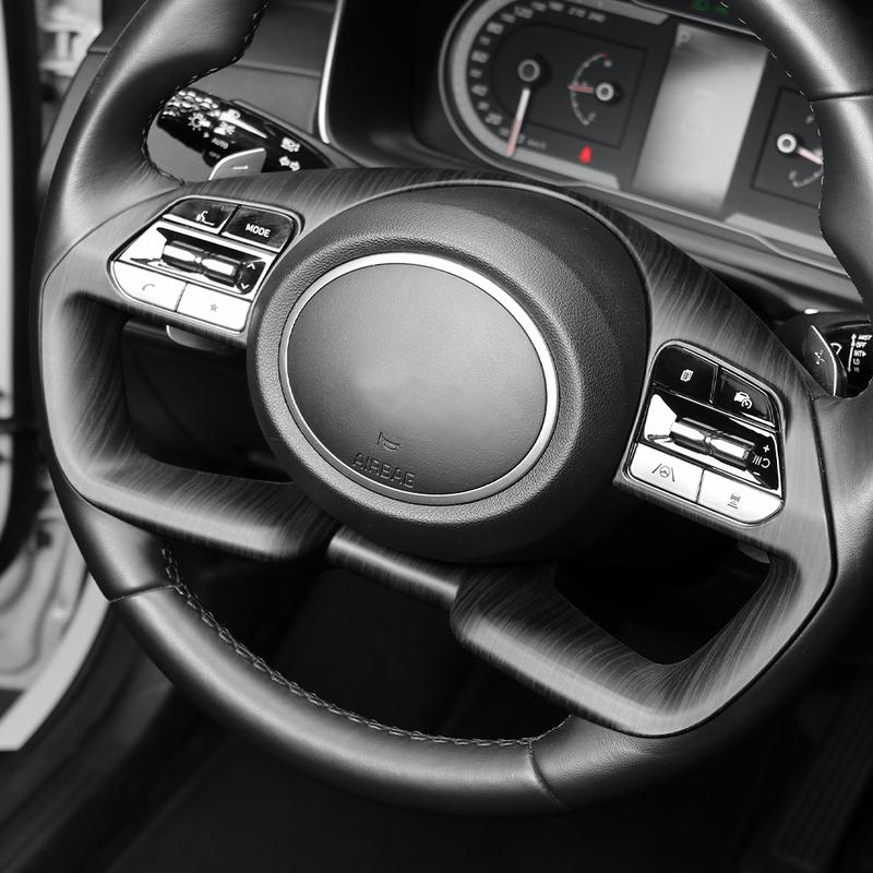 1 pieza Marco de Cubierta de Moldura de Volante con Textura de Madera Decoración Interior Nueva Estilo Para Hyundai Tucson NX4 2024