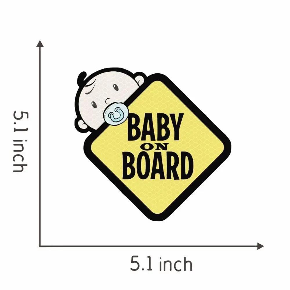 

Waterproof Reflective Baby On Board Car Sticker Decal for Rear Side Window