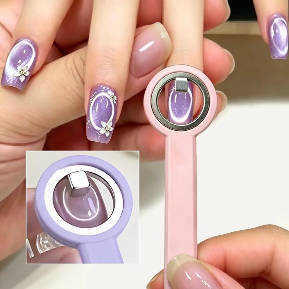 DIY Circular Cat Eye Magnets Cat-Eye Nail Halo Style Magnetic Nail Magnet Hollow Cat Eye Magnet