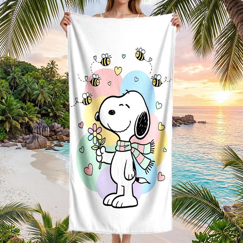 Large Beach Towel Quick Dry Absorbent Towel For Beach IndoorSnoopy Peanuts