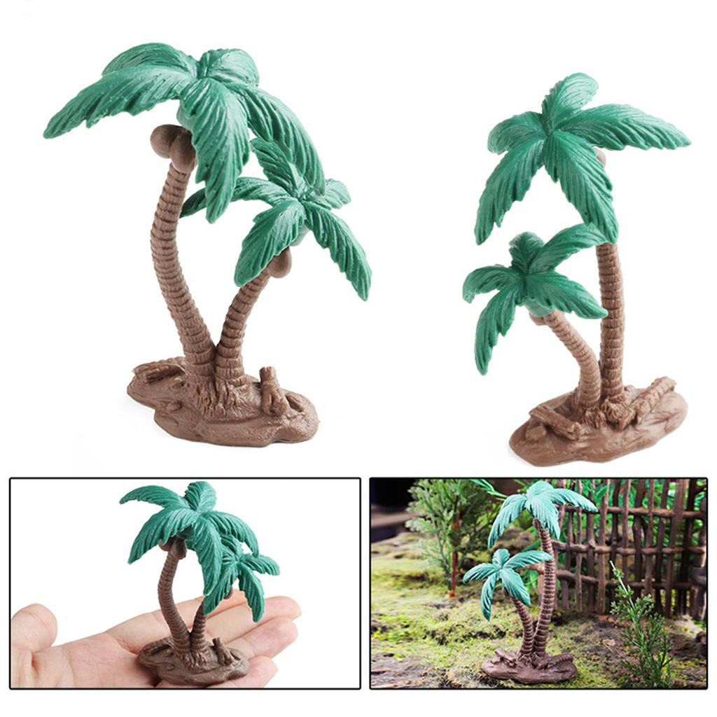 Exquisites Unique Mini Landscape Artificial Coconut Tree Model Trees Fake Miniature Trees Fairy Garden Landscape Scenery
