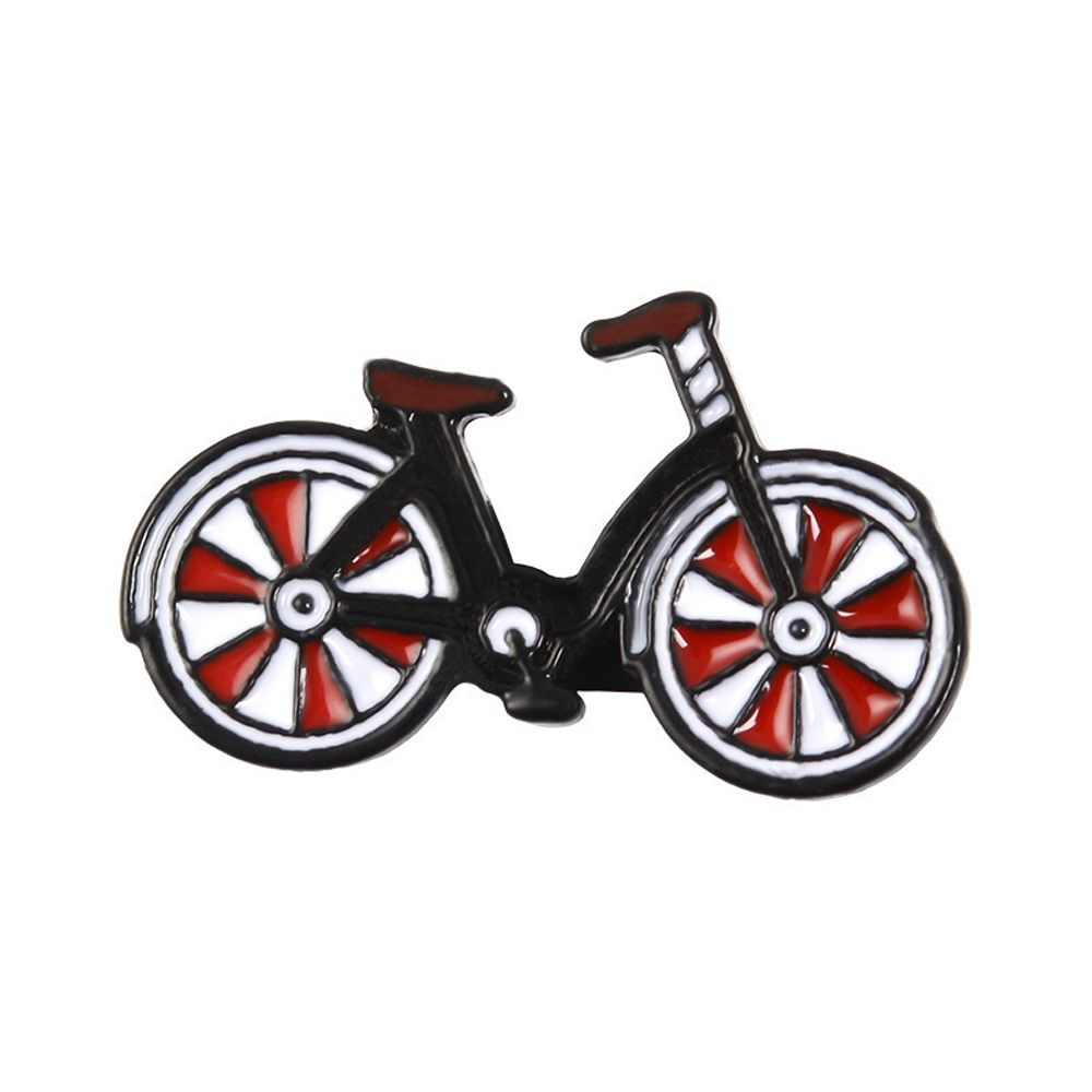 

Gift Jewelry Zinc Zinc Alloy Unisex Sports Lapel Pins Cyclists Badges Bike Brooch I Love My Red Bicycle Pin Brooches