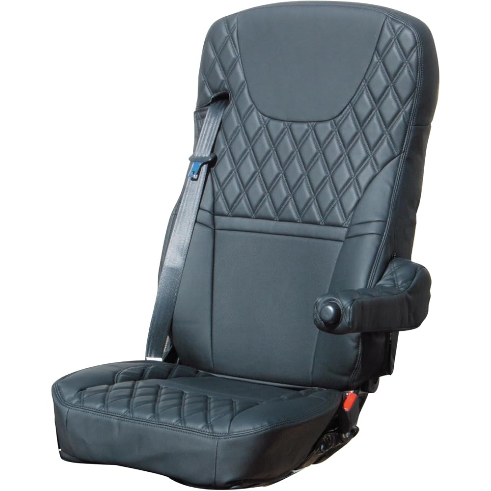 Jet Inoue Combi Custom Seat Cover for Fuso Super Great  17 High Function RH Black with Black Thread 595365