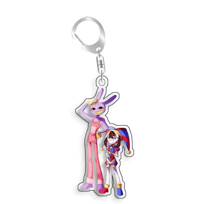 Pro The Amazing Digital Circus Caine Jax Pomni Ragatha Gangle Akrylový Vlastnoručně vyrobený Roztomilý Kreslený Anime Klíčenka Přívěsek Hračka Dárky 5cm