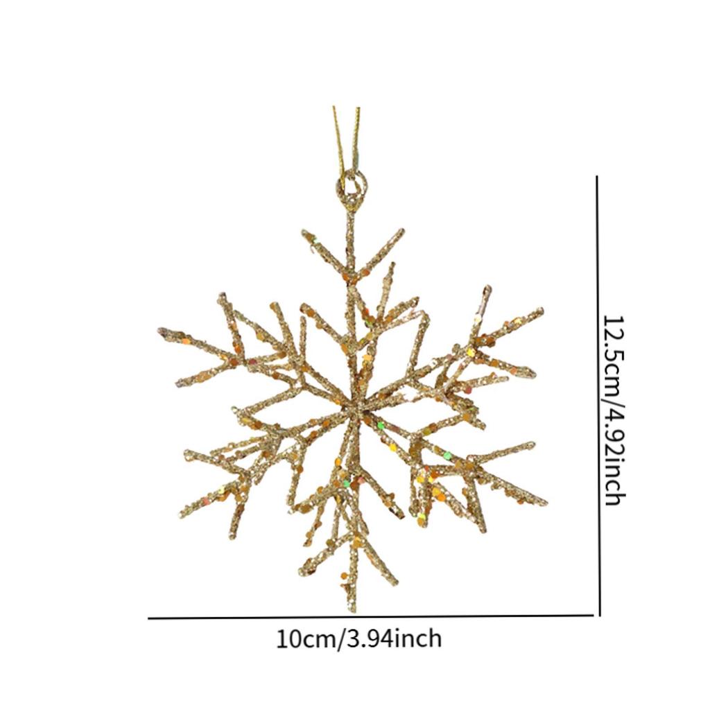 Snowflakes Hanging Ornaments Holiday Display Christmas Decoration Accessories Classic Funny Lightweight Photo Props 10x12.5cm