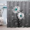 Southwest Cactus Shower Curtain - Tropical Succulent Desert Style 72x72 Inch, Wooden Board Bathroom Decor, Waterproof Polyester