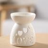 Tea Light Candle Holder Ceramic Wax Warmer Decoration for Living Room Balcony Patio Tabletop Decorations Black