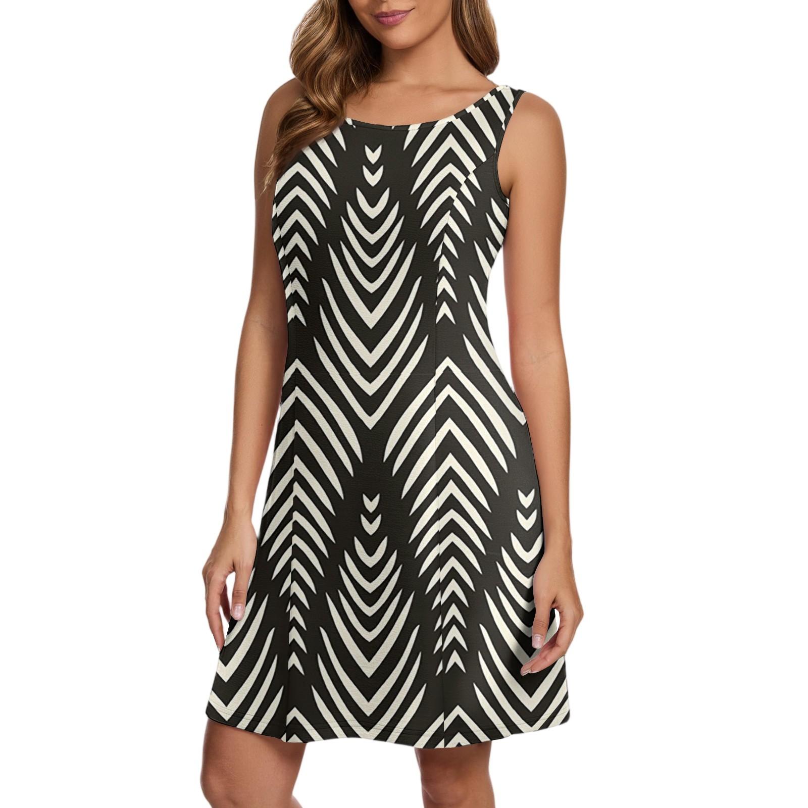 

Женская повседневная мода День независимости принтованные жилеты платья XL