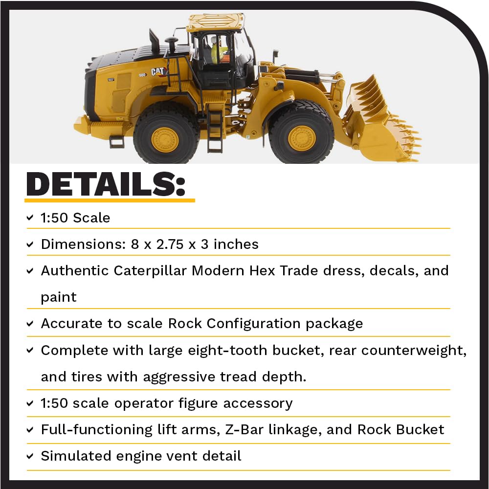 Caterpillar CAT 980XE Wheel Loader 1/50